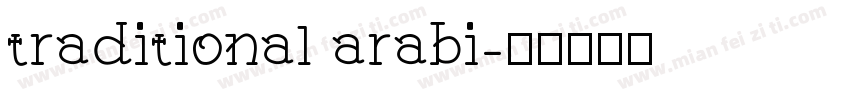 traditional arabi字体转换